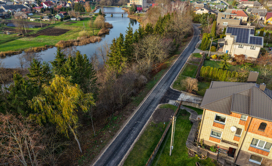 Liudvinave atnaujinta Kranto gatvės atkarpa