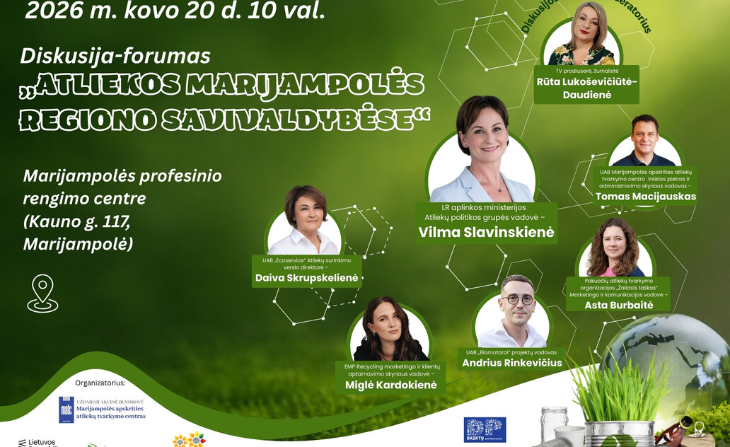 Marijampolėje – diskusija-forumas apie atliekų tvarkymo iššūkius ir sprendimus regione