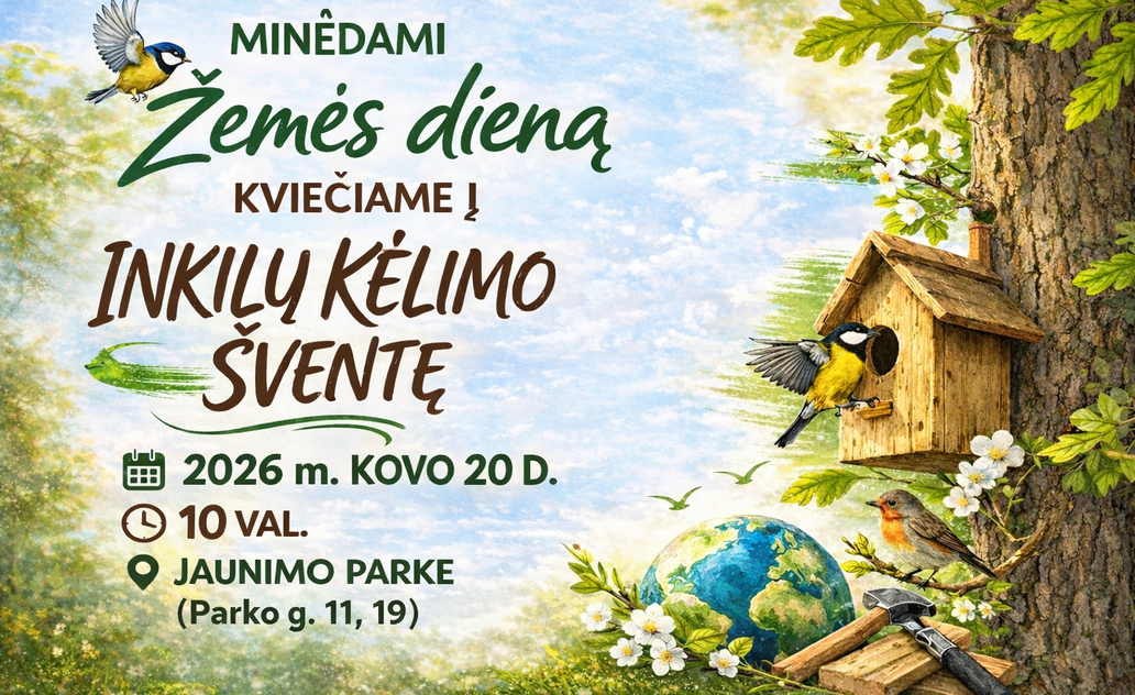 Minint Žemės dieną kviečiame į inkilų kėlimo šventę