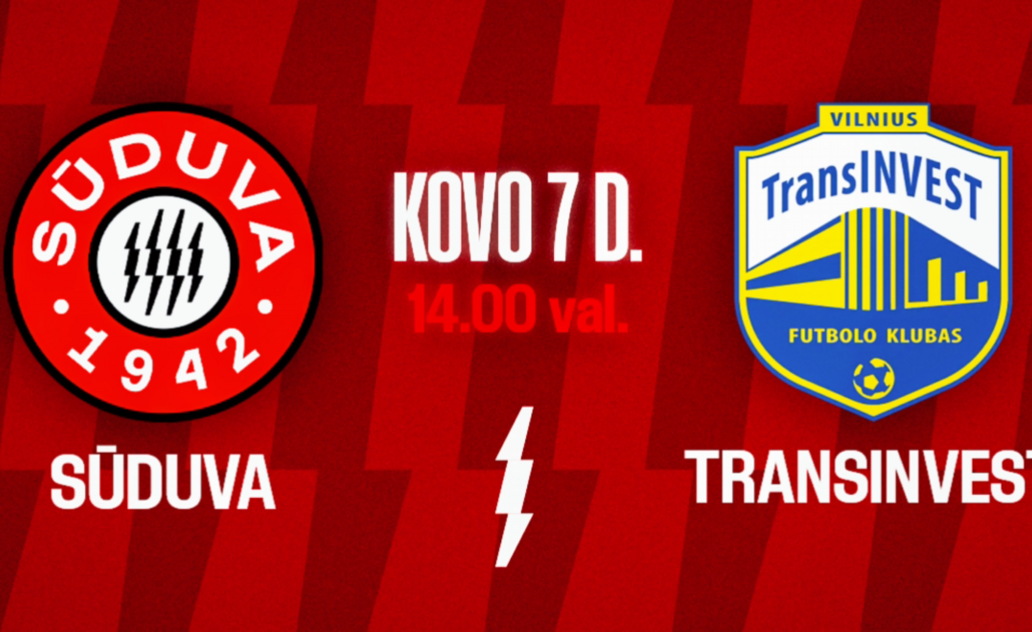Šeštadienį Marijampolės „Sūduvos“ rungtynės! 