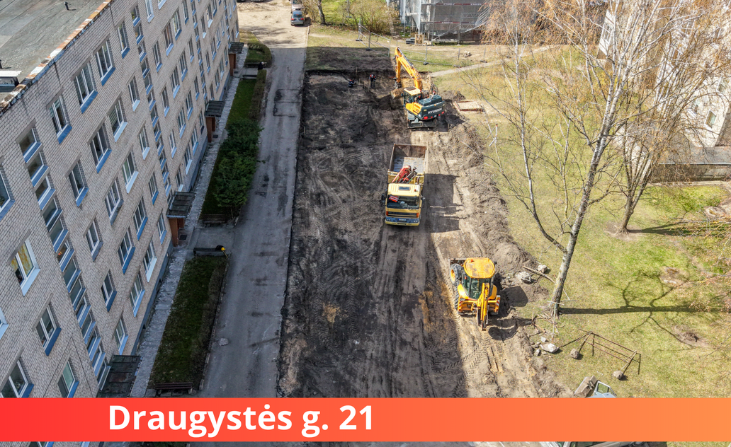 Gyventojų sprendimas virsta realybe: Draugystės gatvėje plečiama automobilių stovėjimo aikštelė