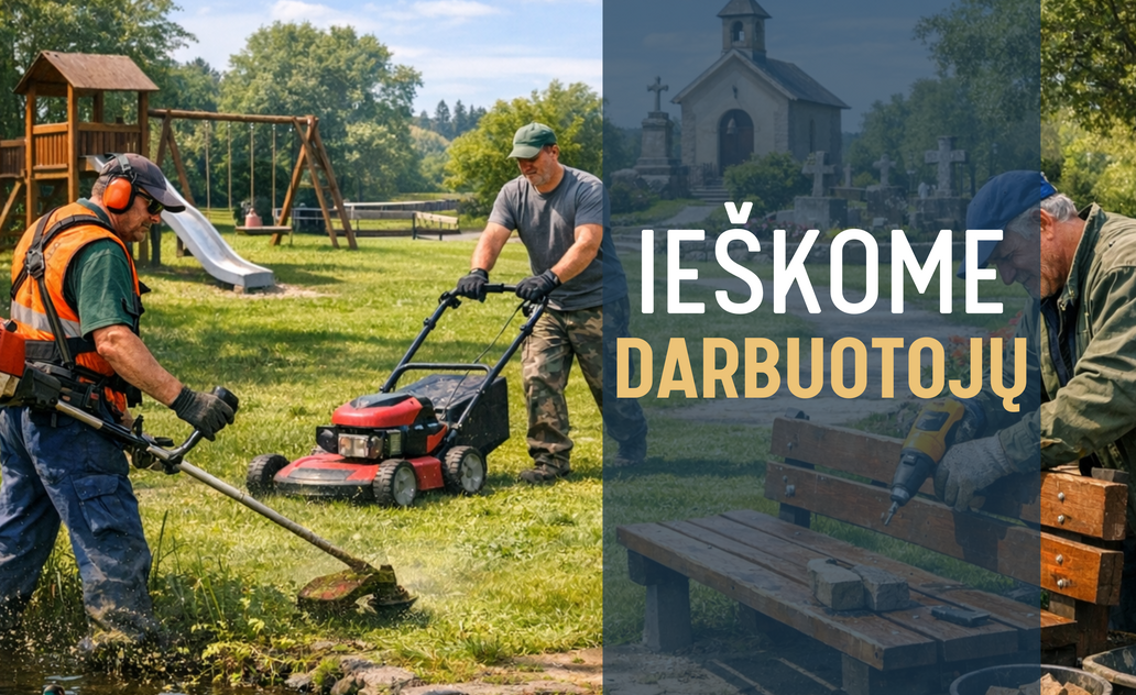 Ieškome darbuotojų, norinčių prisidėti prie aplinkos tvarkymo ir bendruomenės erdvių priežiūros...