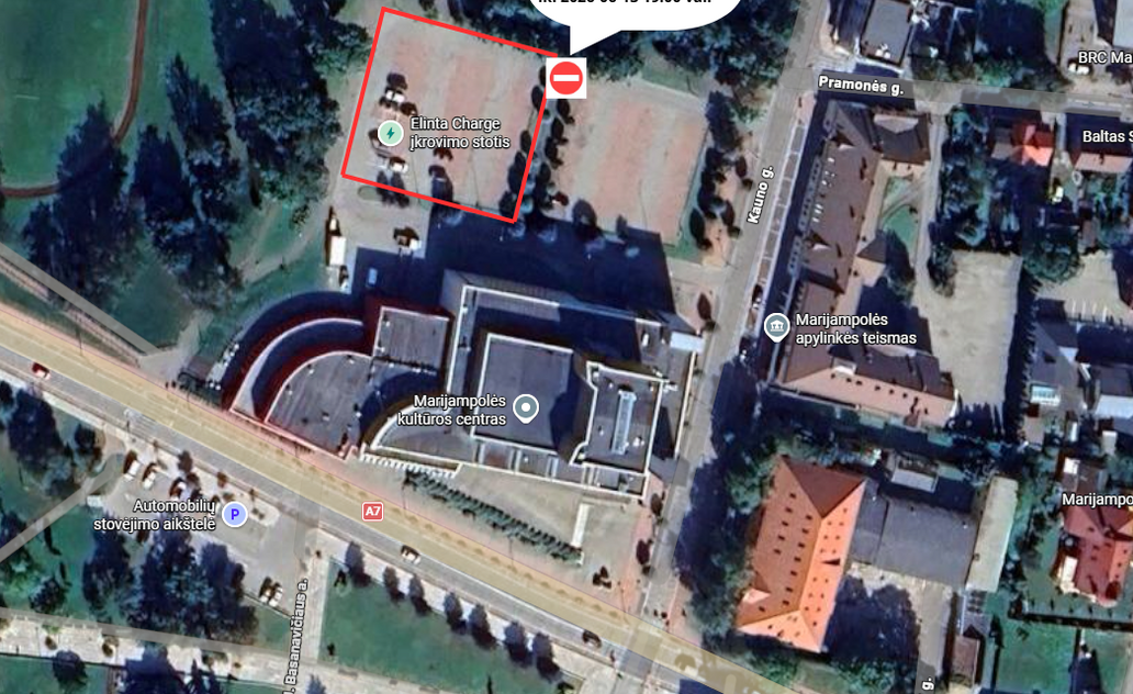 Informacija dėl Kultūros centro aikštelės dalies uždarymo