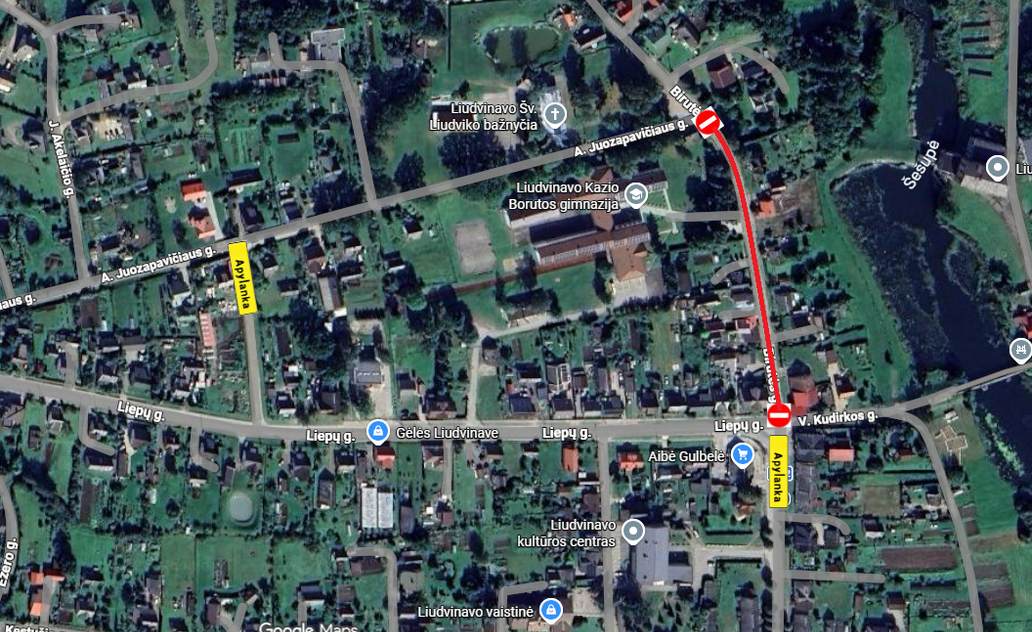 Rugpjūčio 30 d. Liudvinave bus ribojamas eismas Birutės gatvėje
