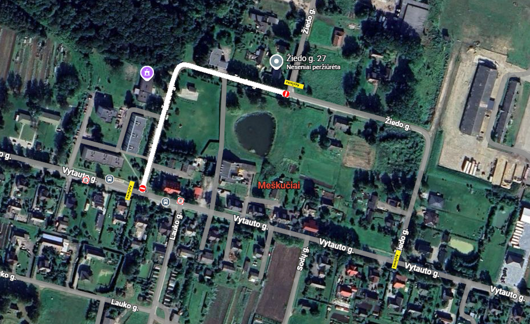 Laikinai ribojamas eismas Meškučių kaime