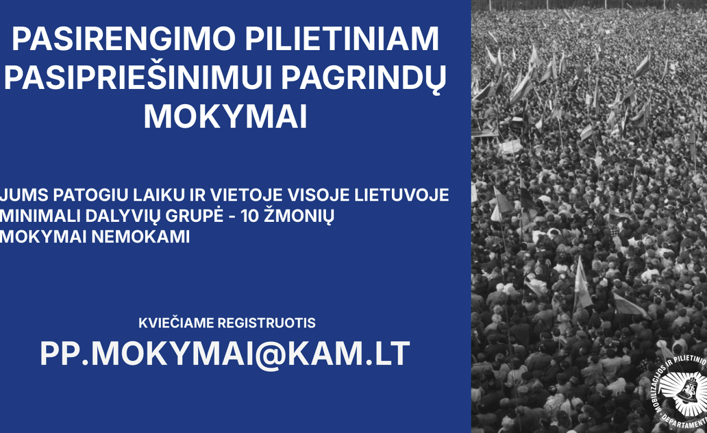 Pasirengimo pilietiniam pasipriešinimui pagrindų mokymai