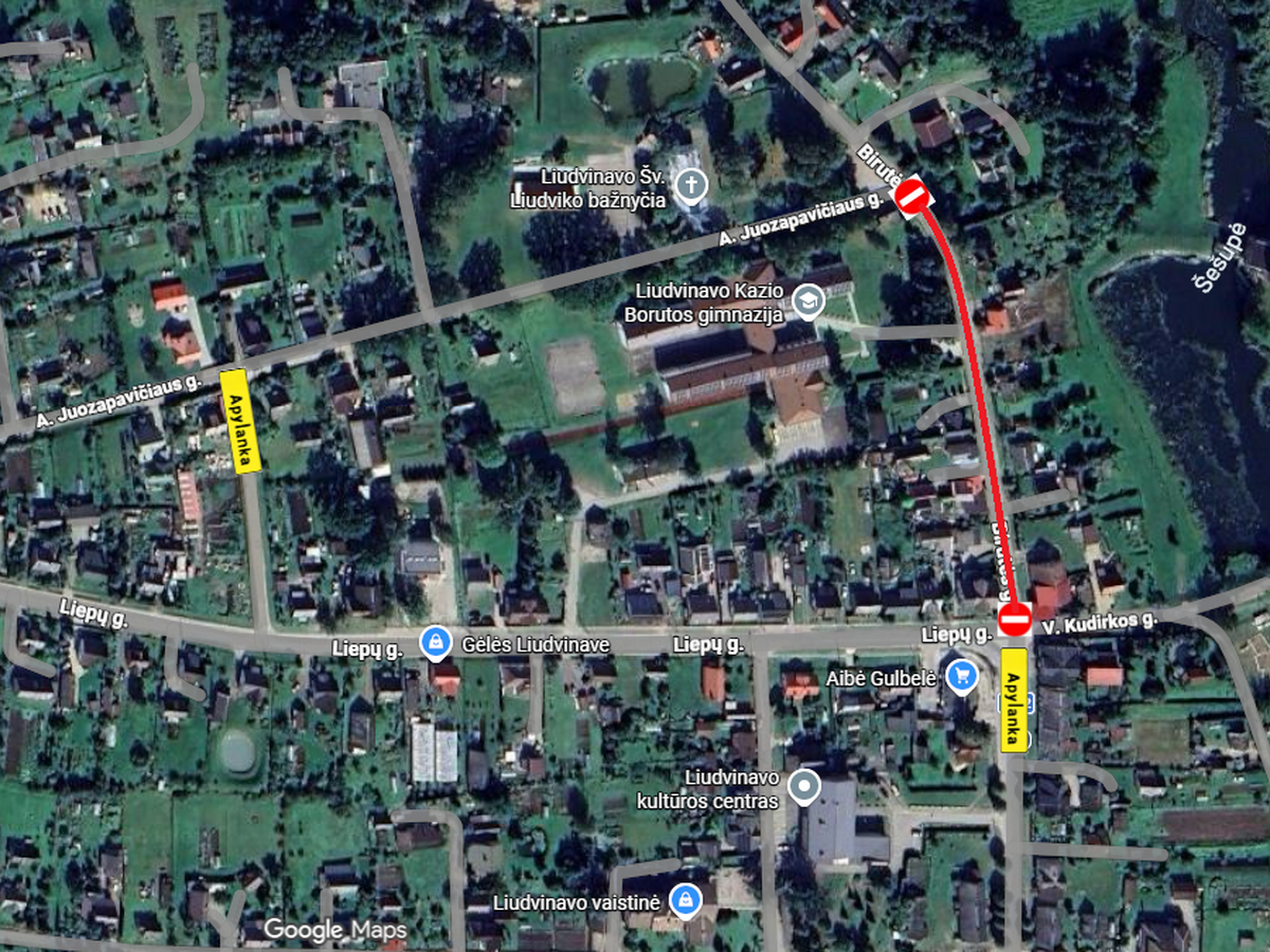 Rugpjūčio 30 d. Liudvinave bus ribojamas eismas Birutės gatvėje