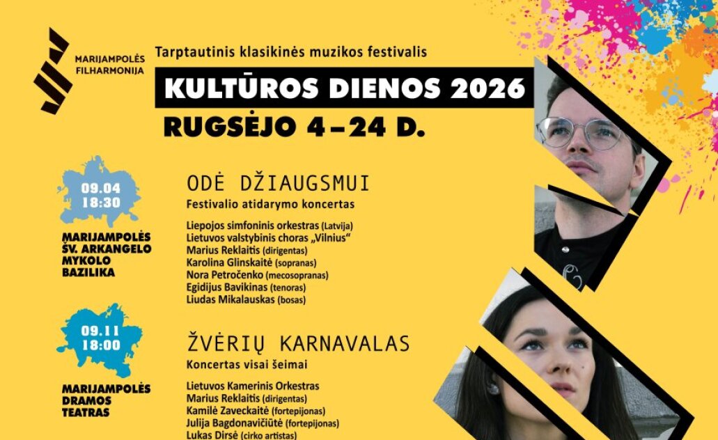 Marijampolėje prasideda šeštasis tarptautinis klasikinės muzikos festivalis „Kultūros dienos“
