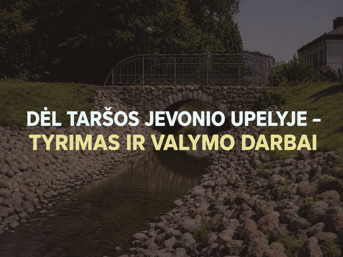 Dėl taršos Jevonio upelyje – tyrimas ir valymo darbai