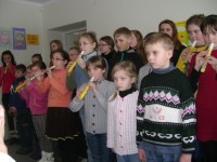 Vaikai atliko muzikinę kompoziciją